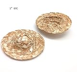 PEPPERLONELY 6PC Mini Hand Knitting Straw Hat