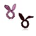Chanaco 12 Pack Hair Scrunchies Velvet Scrunchy Hair Bobbles Elastic Hair Bands Ponytail Holder Rabbit Bunny Ear Style Hair Ties, 12 Colors