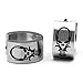 Multi Pattern for Stainless Steel Women's Men's Small Hoop Huggie Earrings (Tux Skull)