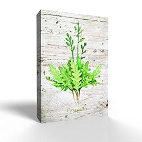 Canvas Wall Art - Green Plant Living Room - Modern Home Art Stretched and Framed Ready to Hang - 12x18 inches