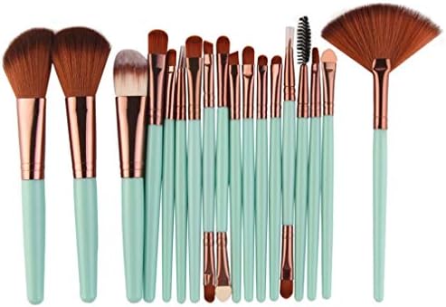 Binghotfire 18 Pcs MAANGE Makeup Tools Set Brushes Suit Foundation Eye Lip Eyeshadow,Green & Gold