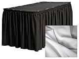 21 ft. Shirred Pleat Executive Table Skirt - White