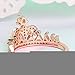 Women's Crown Tiara Rings Exquisite 18K Gold Plated Princess Tiny CZ Diamond Accented Promise Rings for Her Size 5-10