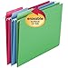 Smead Erasable FasTab Hanging File Folder, 1/3-Cut Built-in Tab, Letter Size, Assorted Primary Colors, 18 per Box (64031), Primary Color Assortment