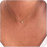 Gold Initial Necklaces For Women - Dainty 18K Gold Letter Necklaces Tiny A-Z Choker Necklaces for Women Trendy Jewelry Gifts
