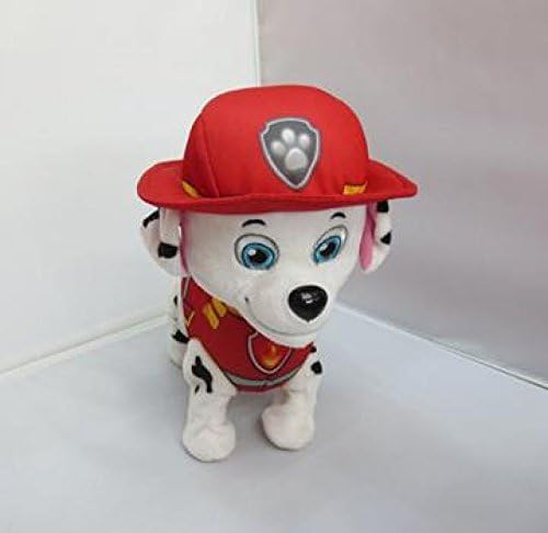 New Arrival Original Dog Patrol toys 25cm large Electric Walkable Singing plush dolls puppy patrol action figures jouet cadeau chiffre (Red color 1 pcs.)
