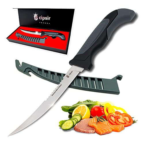 Meat and fish Fillet Knife Curved salty water resistant german steel