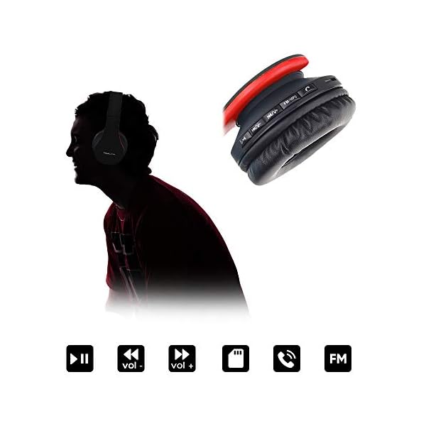 PowerLocus-Wireless-Bluetooth-Over-Ear-Stereo-Foldable-Headphones-Wired-Headsets-Noise-Cancelling-with-Built-in-Microphone-for-iPhone-Samsung-LG-iPad-BlackRed PowerLocus Wireless Bluetooth Over-Ear Stereo Foldable Headphones, Wired Headsets Noise Cancelling with Built-in…