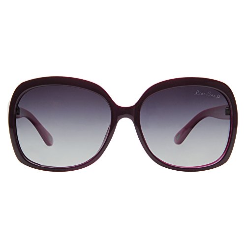 LianSan Women’s Oversized Polarized Sunglasses Lsp301 (Polarized Purple)