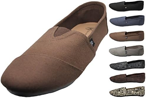 Mens Canvas Slip on Shoes Sneakers. Available in Navy, Gray, Black, Beige and Brown