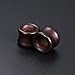 ZS Vintage Natural Brown Black Wood Organic Ear Tunnel Plugs Stretcher Gauges for Men and Women (Brown,1/2