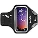 Letsfit Running Armband, Water Resistant Cell Phone Armband for Smart phone 11 Pro XR XS MAX 8+ 7+ 6s+ with Key Slot, Headphone Slot and Face ID for Running, Walking, Hiking, Black