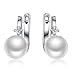 Sinya Freshwater Cultured Pearl Hoop Earrings in 925 Sterling Silver Unique Style for Women Gift