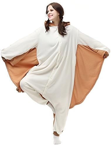 Sayadress Unisex Women Men Animal Costume Pyjama Adorable Hooded Flying Squirrel Small