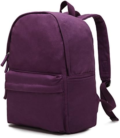 Karitco Plain Canvas Basic Multipurpose Backpack (Purple)