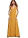 Verdusa Women's Casual Sleeveless Deep V Neck Knitted Shift Sexy Maxi Long Yellow L
