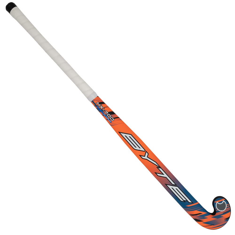 BYTE HX700 OUTDOOR COMPOSITE HOCKEY STICK ORANGE/BLUE (30'' LIGHT)