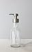 Rail19 Farm House Foaming Glass Soap Dispenser for Kitchen or Bathroom Counter-top Dispenser Clear Glass/Stainless Metal Pump (Small)