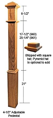 Ascension Stair Parts 961 56" Poplar Ranch Box Newel Post