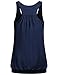 Miusey Racerback Tank Tops for Women, Sleeveless Scoop Neck Activewear Junior Yoga Shirts Running Workout Athletic Sports Fitness Active Simple Outdoor Shirt Blue M