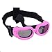 Outdoor Dog Sunglasses Anti-UV Eye Protection Goggles Waterproof Windproof Anti-Fog for Small Pet Puppy Cat (Pink)