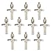 10 Pieces Cross Glass Vial Pendant Necklace Pendant Wish Bottle Charms Glass Locket