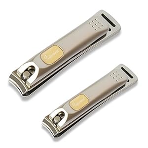SUPRENT Finger Nail and Toe Nail Clipper Set, Precision Nail Clippers, Stainless Steel Nail Cutters, Best Nail Care for Women and Men, Home and Travel