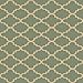 Rubber Backed Area Rug, 39 x 58 inch, Trellis Teal, Non Slip, Kitchen Rugs and Mats