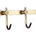 WINCASE Antique Brass Towel Hook Rack, Brushed Wall Hook Rack, Row Hooks with 3 Hooks Wall Mounted Rustic Bath Coat Hook Rack Holders