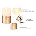 FLAMELESS Candles Battery Operated LED Flickering Flame with Remote & Timer | Amazing Realistic Dancing Flame | Real Wax Gold Trim | Set of 3 (Size 4”5”6”) | Beautiful Gift Idea for Women and Men