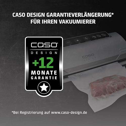 CASO VC10 vacuum sealer - test winner at Stiftung Warentest, vacuum sealer, food remains vacuumed up to 8x longer fresh, 30cm long & stable weld, including 10 professional foil bags