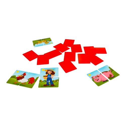 Orchard Toys, Farmyard Heads & Tails Game - New Art, A First Matching Activity That Develops Into a Fun Game, 24 Updated Chunky Cards, Age 18 Months+, 1-4 Players