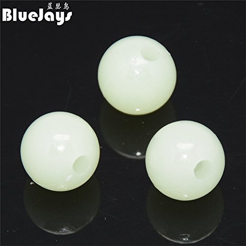 100pcs Luminous Beads 8mm Luminous Block Pearl Fishing Lure Accessoires Fishing Tackle