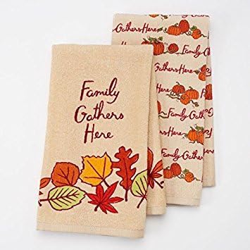 Celebrate Fall Together 16.5 X 26 Kitchen Towels Family Gathers Here
