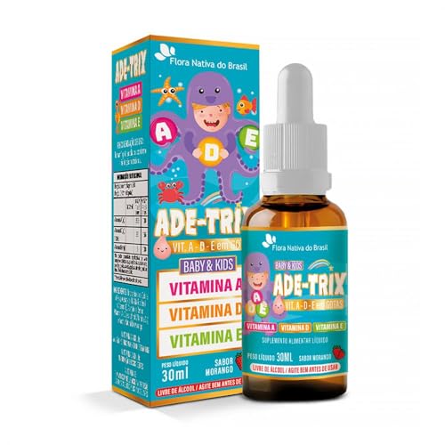 ADE-TRIX (Vitaminas A, D e E) 30ml - Flora Nativa (30ml, Morango)