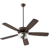 Quorum 4525-2286 Ovation 52" Ceiling Fan with LED Lights, Oiled Bronze
