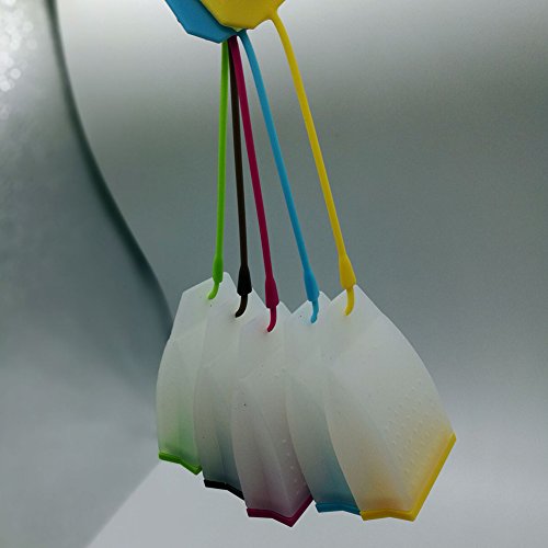 FEIDA, Tee-Ei aus Silikon, für lose Teeblätter, Teebeutelform, als Gewürzsieb nutzbar, zufällige Farbe, 2 Stück – Bild 7
