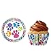 PartiFun Paw Print Cupcake Premium Paper Cupcake Liners (32 count), No Muffin Pan Needed