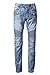 DAVID.ANN Men's Slim Straight Biker Jeans Hiphop Pants,Blue,32