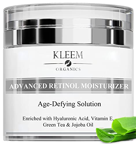 Retinol Face Cream with Hyaluronic Acid & Vitamin E | The Best Anti Aging Cream to Reduce Wrinkles & Age Spots | Day & Night use | Better than any Anti Wrinkle Retinol Serum & Moisturiser Face Women