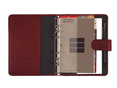 Finocam-Leather-Andrea--Agenda-Organizer-Leather-Vertical-Week-View-Spanish-Medium-Burgundy