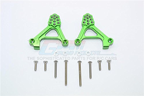 Traxxas TRX-4 Trail Defender Crawler Upgrade Parts Aluminum Adjustable Rear Damper Mount - 1Pr Set Green