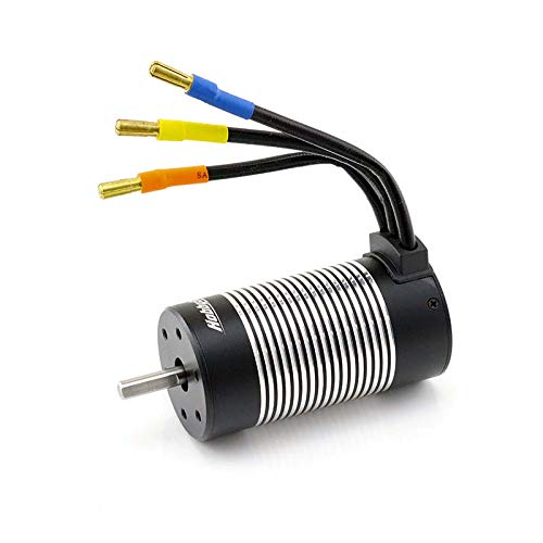 HobbyStar 3670 4-Pole Waterproof Brushless Sensorless Motor, 1850KV for RC Car, Truck, Boat, EDF