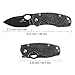 Mossy Oak Folding Pocket Knife, EDC Utility Tool with Drop Point Blade and Frame Lock Handle - for Survival, Camping, Hunting (Black Stone Wash)