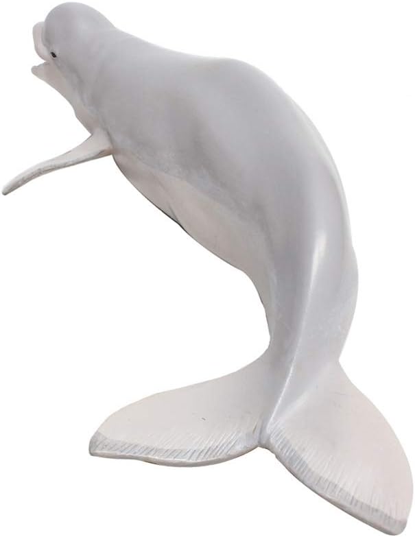Foreen Lifelike Beluga Whale Ocean Animal PVC Model Figure Educational Toy Kids Gift Best Christmas Birthday Gift for Children Grey