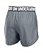 Under Armour Girls' Play Up Shorts, Steel /White, Youth Large