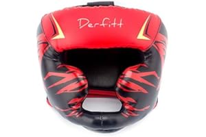 Boxing Headgear by DERFITT, Unisex Sizing from Kids to Adults, Blue