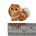 2 Pomeranian Dogs Puppy Miniature Animal Statue Pottery Figurine Ceramic (1:12)