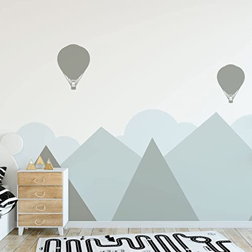 Childrens Wall Stickers - Baby Room Decoration - Childrens Wall Stickers - Scandinavian Mountains Helsinki - Giant Wall Sticker - H120 x L160 cm