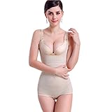 HaloVa Women's Shapewear, Corset Bodysuit Slimming Bodyshaper, Skin Color, L